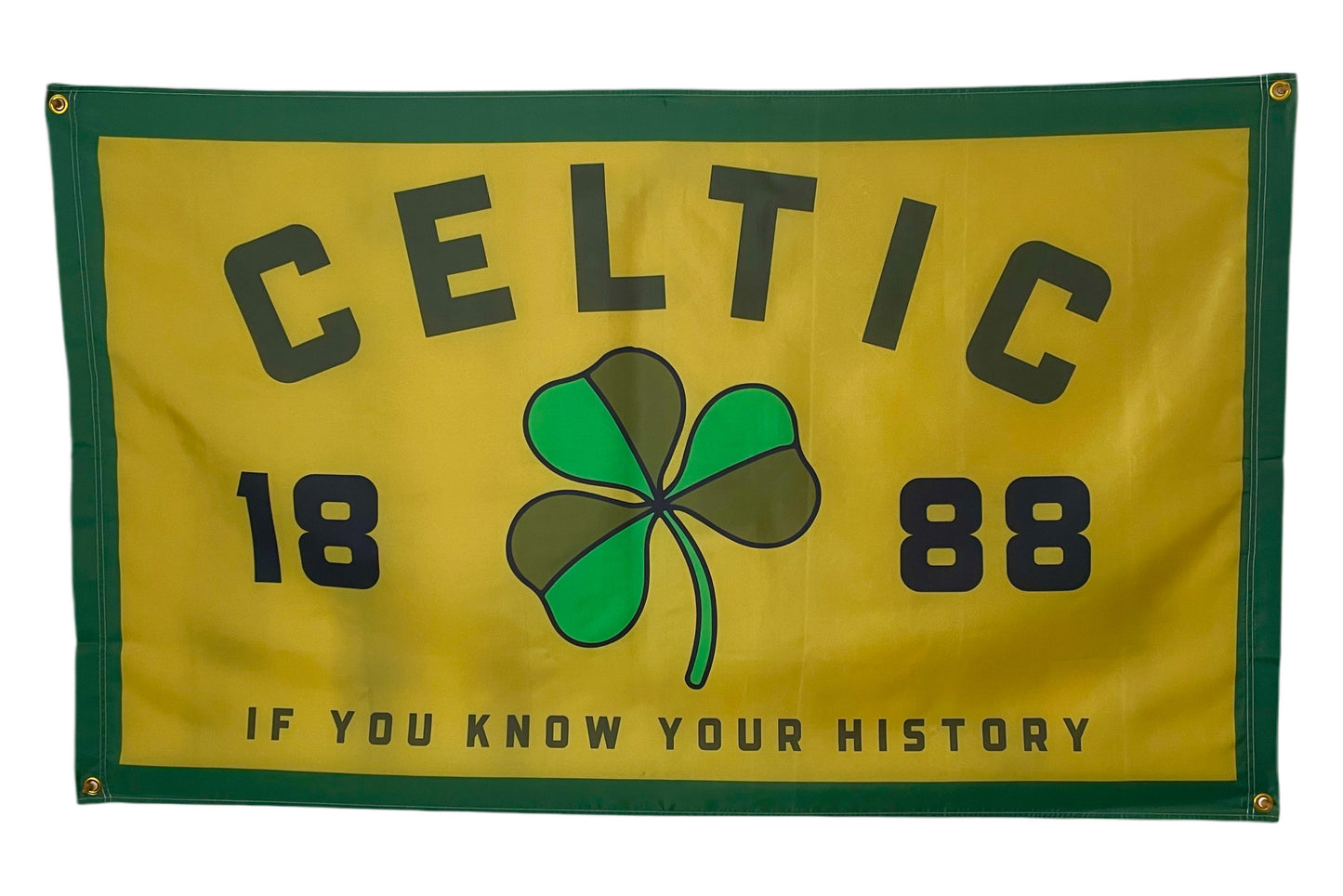 'IF YOU KNOW YOUR HISTORY' FLAG - YELLOW