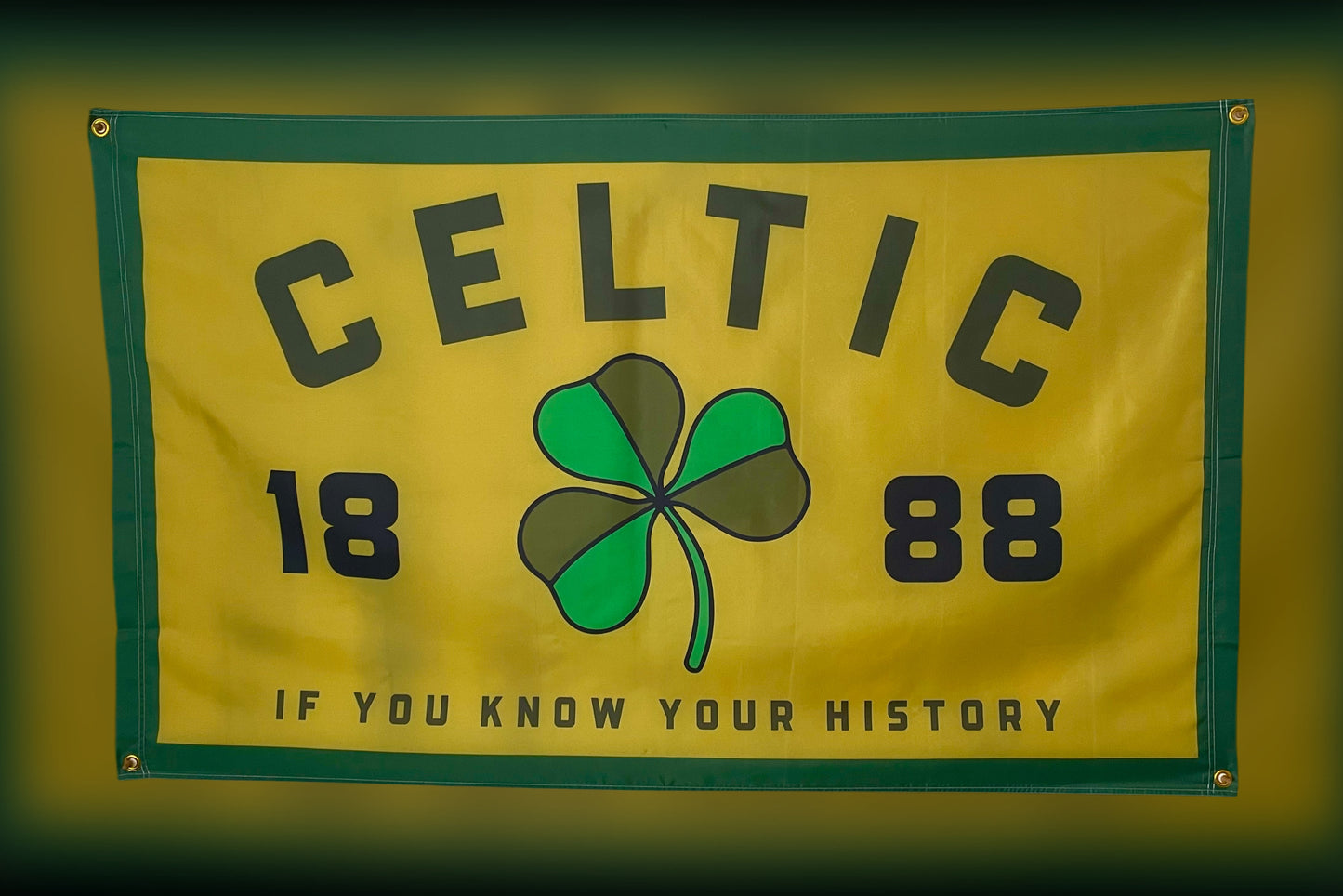 'IF YOU KNOW YOUR HISTORY' FLAG - YELLOW