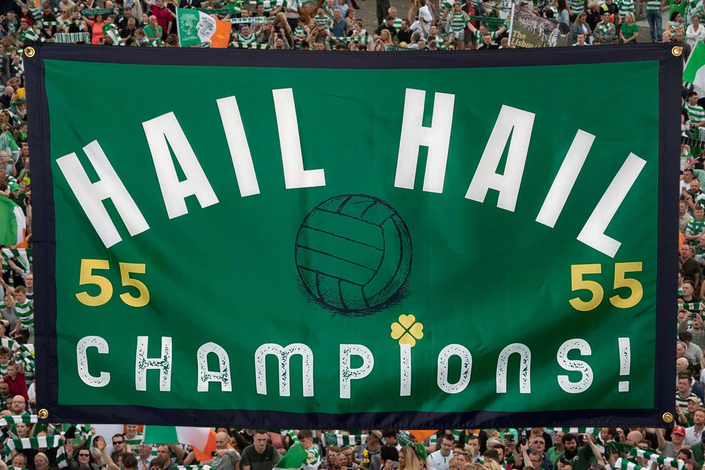 'HAIL HAIL CHAMPIONS 55' FLAG - GREEN