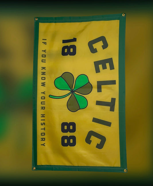 'IF YOU KNOW YOUR HISTORY' FLAG - YELLOW