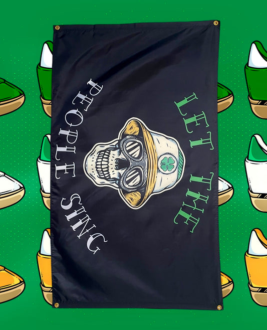 'LET THE PEOPLE SING' FLAG - BLACK