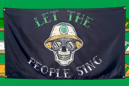 'LET THE PEOPLE SING' FLAG - BLACK