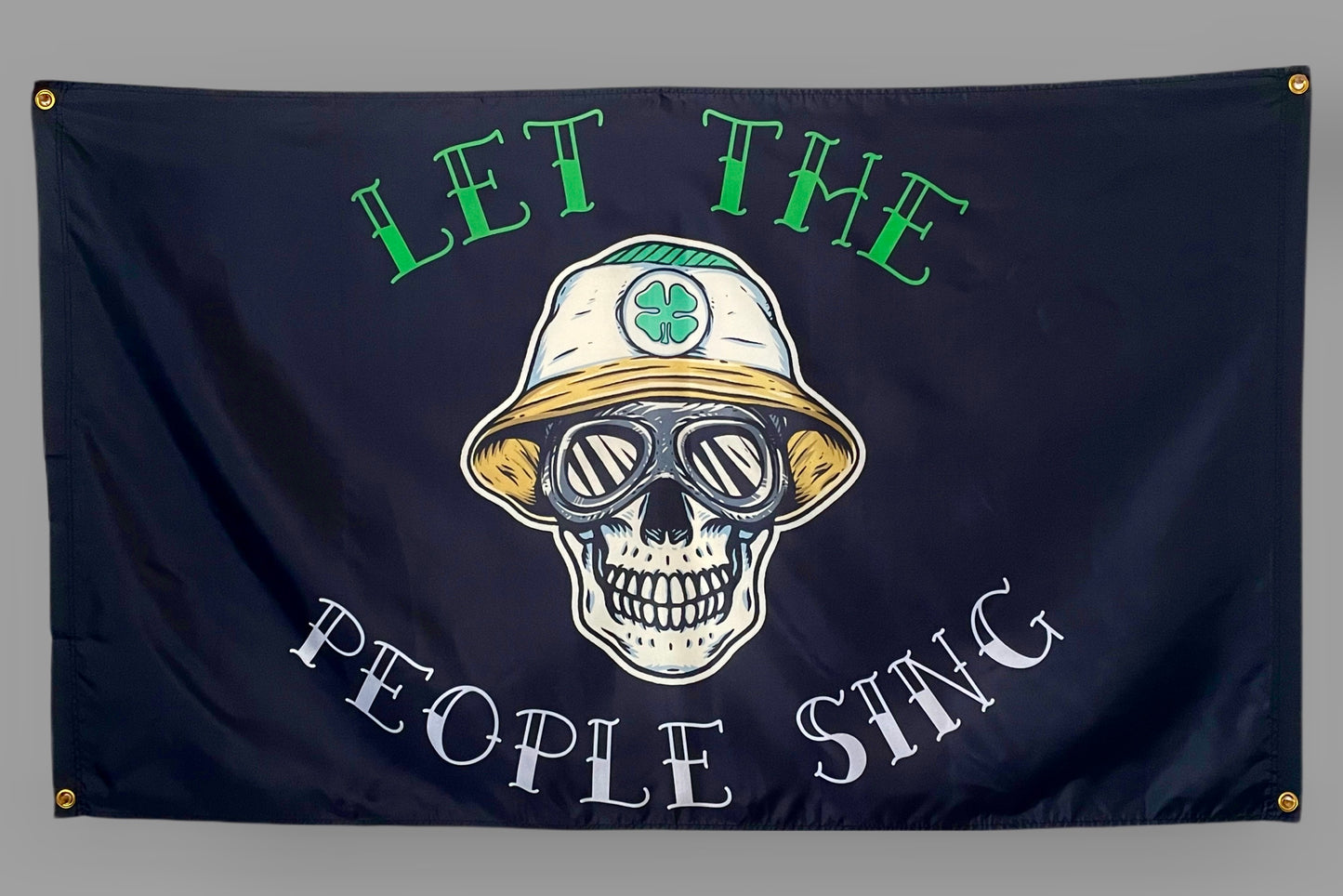 'LET THE PEOPLE SING' FLAG - BLACK